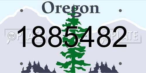 1885482 Oregon License Plate