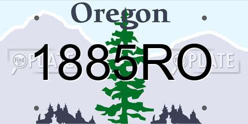 1885RO Oregon License Plate