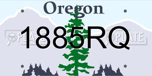 1885RQ Oregon License Plate