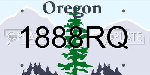 1888RQ Oregon License Plate