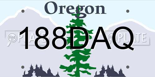 188DAQ Oregon License Plate
