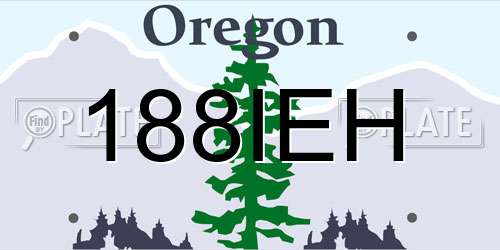 188IEH Oregon License Plate