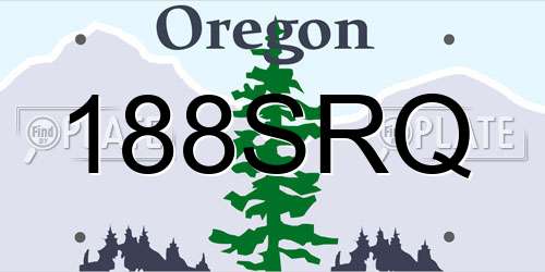 188SRQ Oregon License Plate