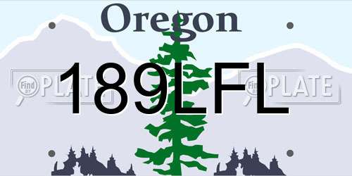 189LFL Oregon License Plate