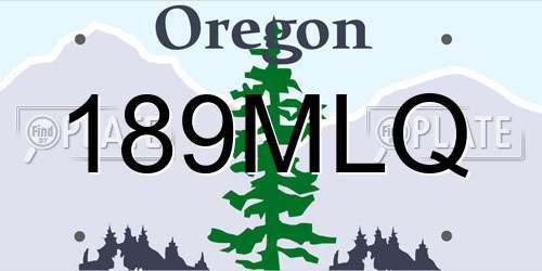 189MLQ Oregon License Plate