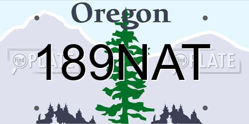 189NAT Oregon License Plate