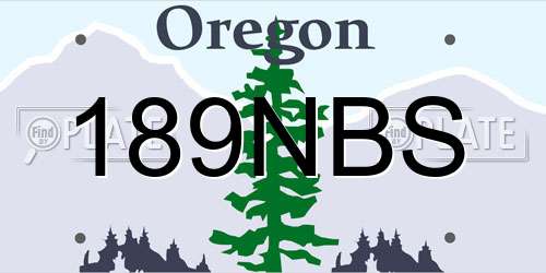 189NBS Oregon License Plate