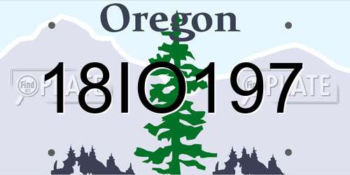 18IO197 Oregon License Plate