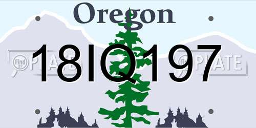 18IQ197 Oregon License Plate