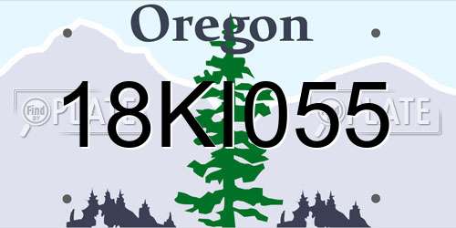 18KI055 Oregon License Plate