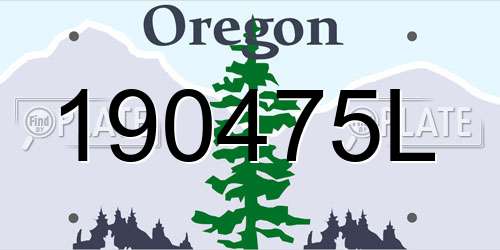 190475L Oregon License Plate