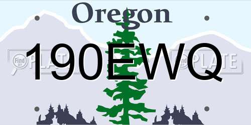 190EWQ Oregon License Plate