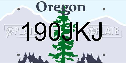 190JKJ Oregon License Plate