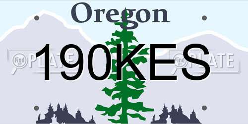 190KES Oregon License Plate