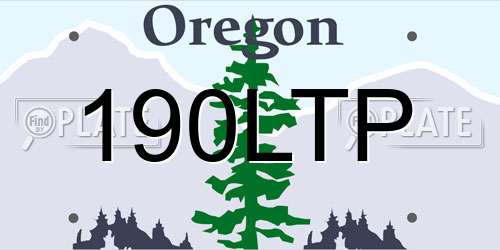 190LTP Oregon License Plate