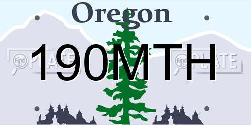 190MTH Oregon License Plate