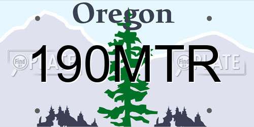 190MTR Oregon License Plate