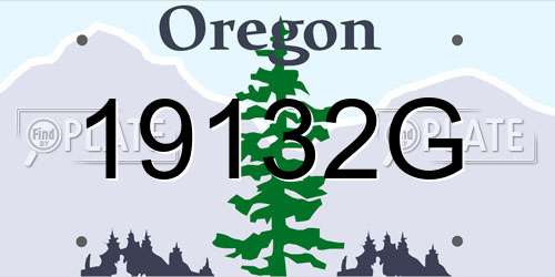 19132G Oregon License Plate