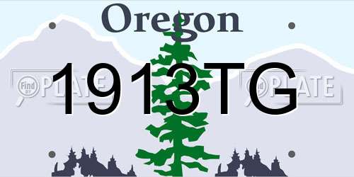 1913TG Oregon License Plate