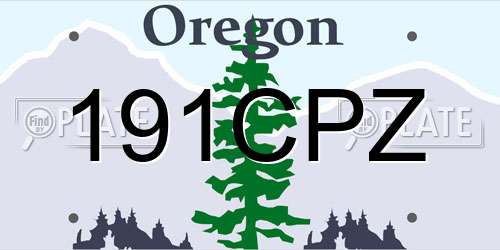 191CPZ Oregon License Plate