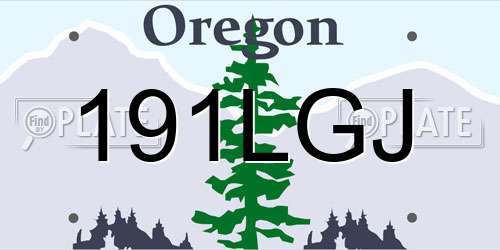 191LGJ Oregon License Plate