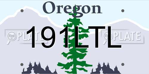191LTL Oregon License Plate