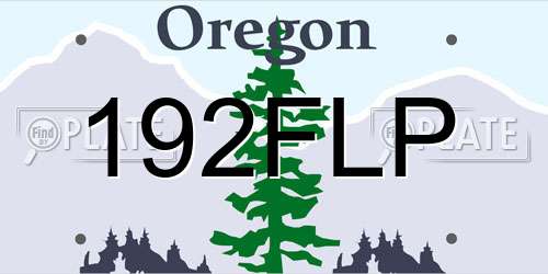 192FLP Oregon License Plate