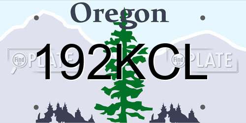 192KCL Oregon License Plate