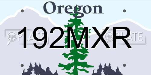 192MXR Oregon License Plate