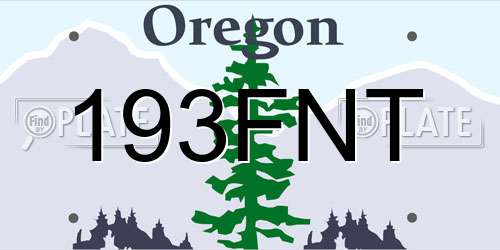 193FNT Oregon License Plate