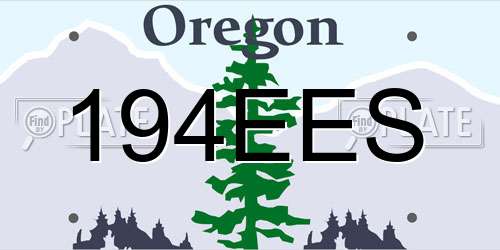 194EES Oregon License Plate