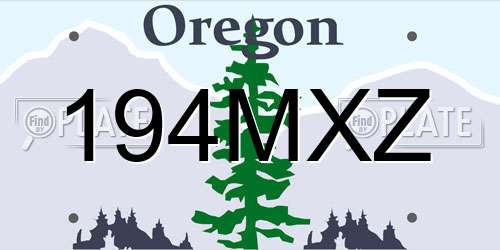 194MXZ Oregon License Plate