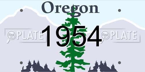 1954 Oregon License Plate