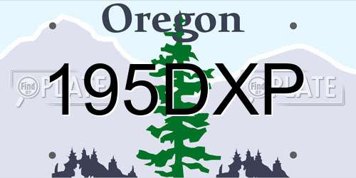 195DXP Oregon License Plate