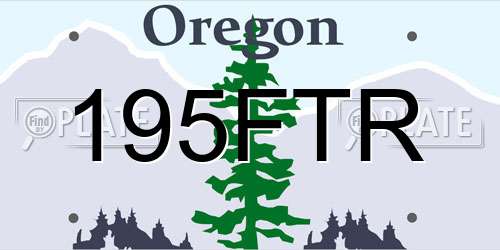 195FTR Oregon License Plate