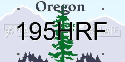 195HRF Oregon License Plate