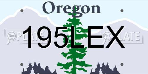 195LEX Oregon License Plate