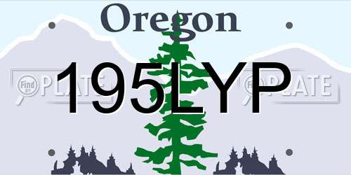 195LYP Oregon License Plate