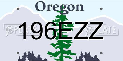 196EZZ Oregon License Plate