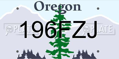 196FZJ Oregon License Plate