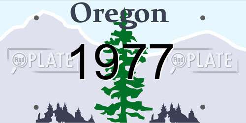 1977 Oregon License Plate