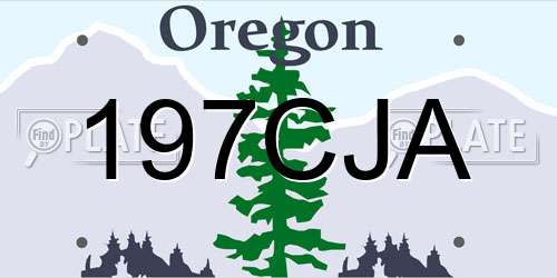 197CJA Oregon License Plate