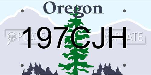 197CJH Oregon License Plate