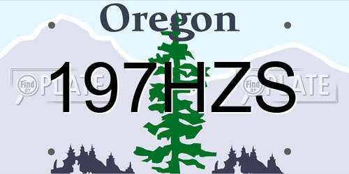 197HZS Oregon License Plate