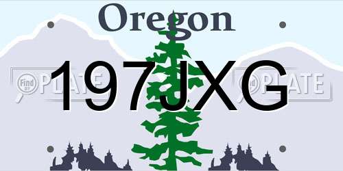 197JXG Oregon License Plate