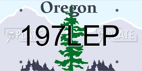 197LEP Oregon License Plate
