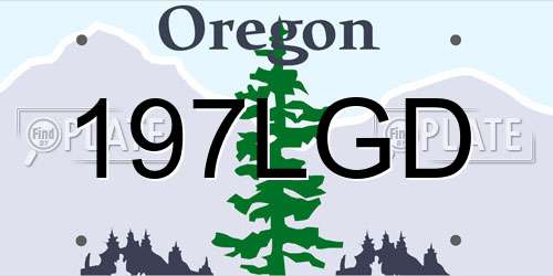 197LGD Oregon License Plate