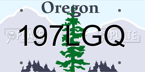 197LGQ Oregon License Plate