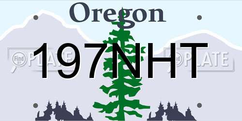 197NHT Oregon License Plate
