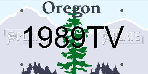 1989TV Oregon License Plate